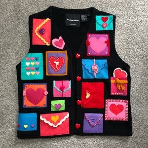 Michael Simon Valentine Card Knitted Vest S